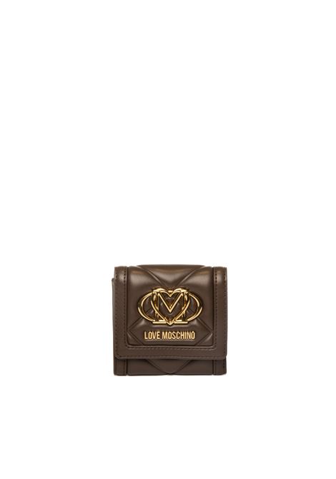 portafoglio logo marrone scuro LOVE MOSCHINO | JC5647PP0N-313